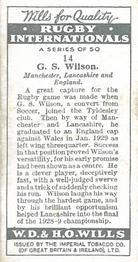 1929 Wills's Rugby Internationals #14 Guy Wilson Back